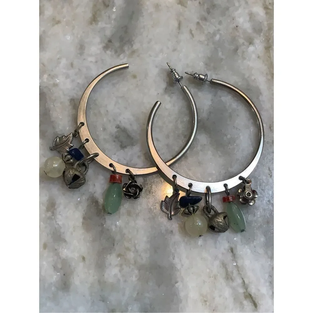 Southwestern Silver Earring Hoops